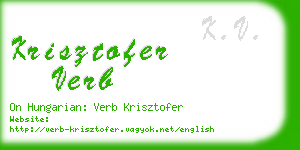 krisztofer verb business card